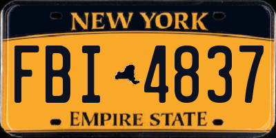 NY license plate FBI4837
