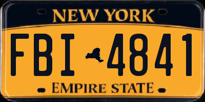 NY license plate FBI4841
