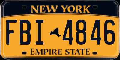 NY license plate FBI4846