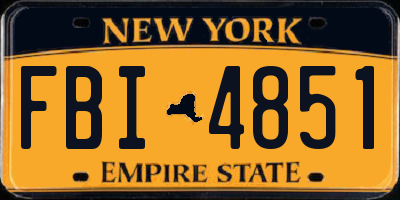 NY license plate FBI4851