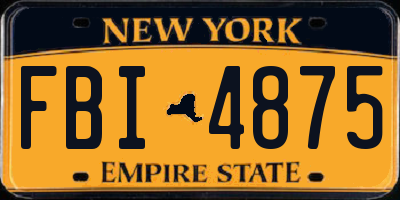 NY license plate FBI4875