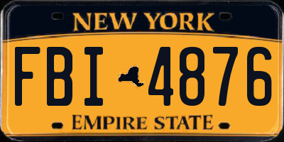 NY license plate FBI4876