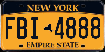 NY license plate FBI4888