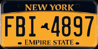 NY license plate FBI4897