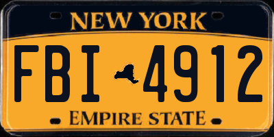 NY license plate FBI4912