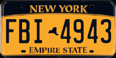 NY license plate FBI4943