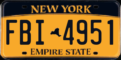 NY license plate FBI4951