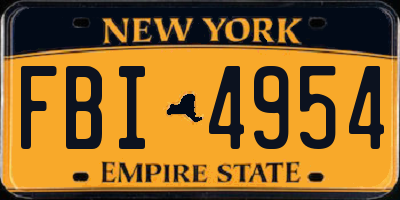NY license plate FBI4954