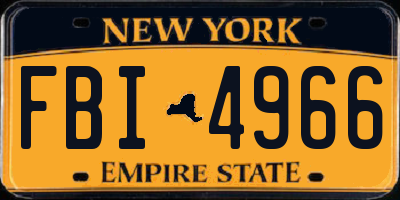 NY license plate FBI4966