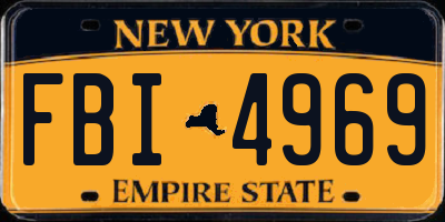 NY license plate FBI4969