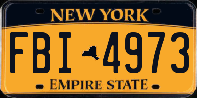 NY license plate FBI4973