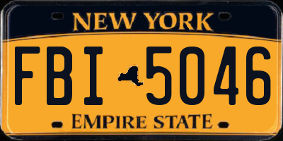 NY license plate FBI5046