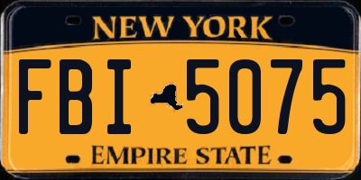 NY license plate FBI5075
