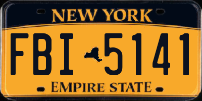 NY license plate FBI5141