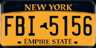 NY license plate FBI5156