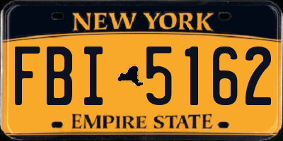 NY license plate FBI5162