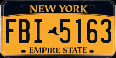 NY license plate FBI5163