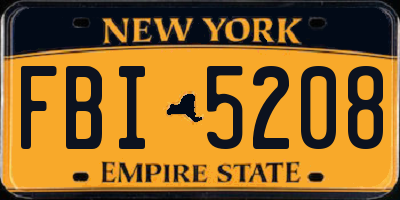 NY license plate FBI5208