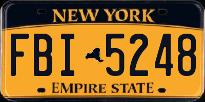 NY license plate FBI5248