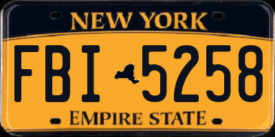 NY license plate FBI5258
