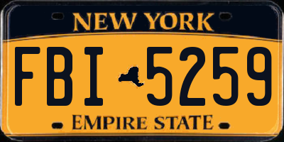 NY license plate FBI5259