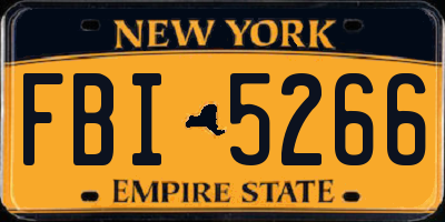 NY license plate FBI5266