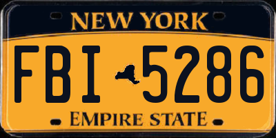 NY license plate FBI5286