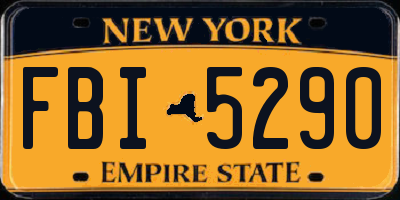 NY license plate FBI5290