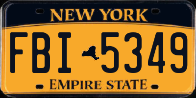 NY license plate FBI5349