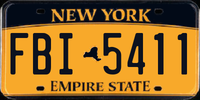 NY license plate FBI5411