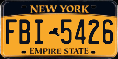 NY license plate FBI5426