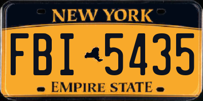NY license plate FBI5435