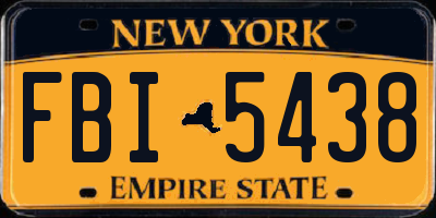 NY license plate FBI5438