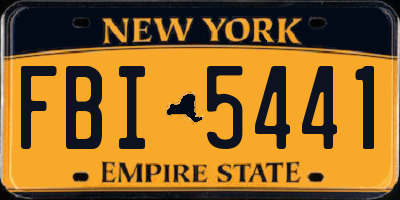 NY license plate FBI5441