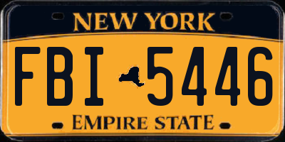 NY license plate FBI5446