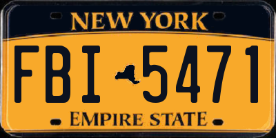 NY license plate FBI5471