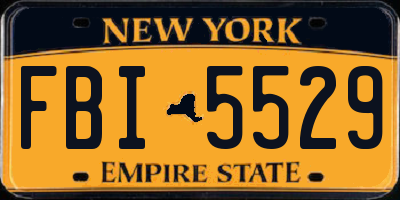 NY license plate FBI5529