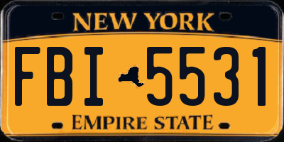 NY license plate FBI5531