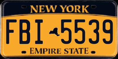 NY license plate FBI5539