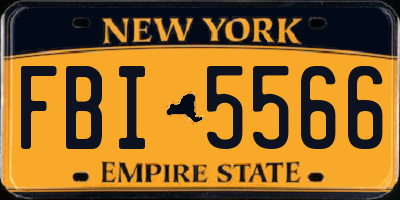 NY license plate FBI5566