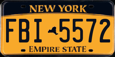 NY license plate FBI5572