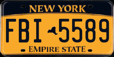 NY license plate FBI5589