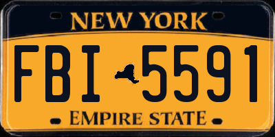 NY license plate FBI5591