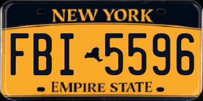 NY license plate FBI5596