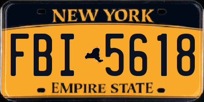 NY license plate FBI5618