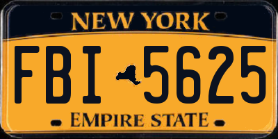 NY license plate FBI5625