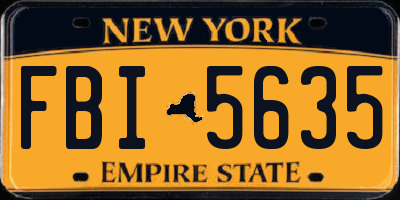 NY license plate FBI5635