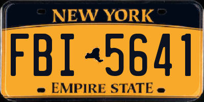 NY license plate FBI5641