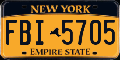 NY license plate FBI5705