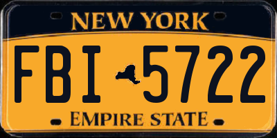 NY license plate FBI5722